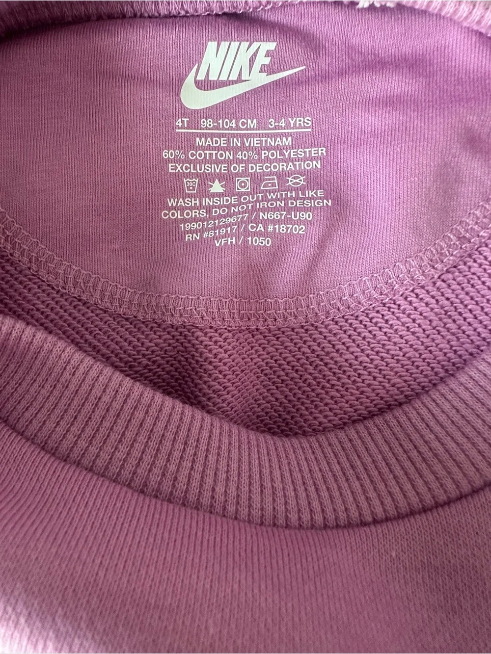 Nike Girls 4T 2pc Set Cherry Heart Print Sweatshirt & Flare Legging Pants NWT